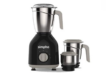 SIMPHO MIXER GRINDER, 750W, 3 JARS (BLACK) 